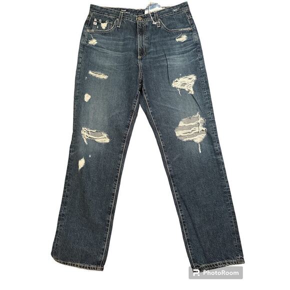 AG Womens Phoebe Vintage Distressed High-Waisted Cotton Tapered Leg Jean Size 31 - Picture 2 of 8